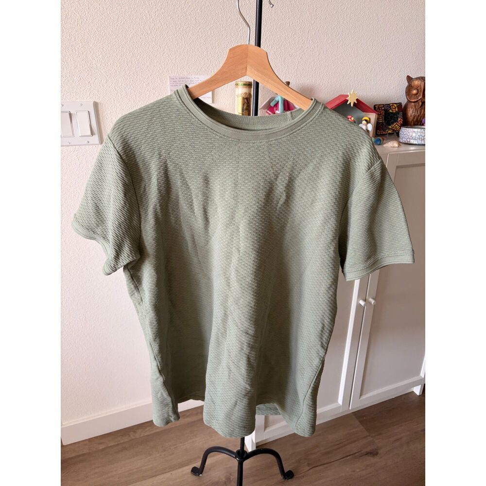 Cactus Man Ricky Singh Sage Green Textured Knit Tee - Men’s Size Large